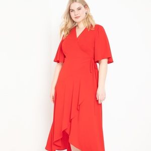 Flare Sleeve Maxi Wrap Dress